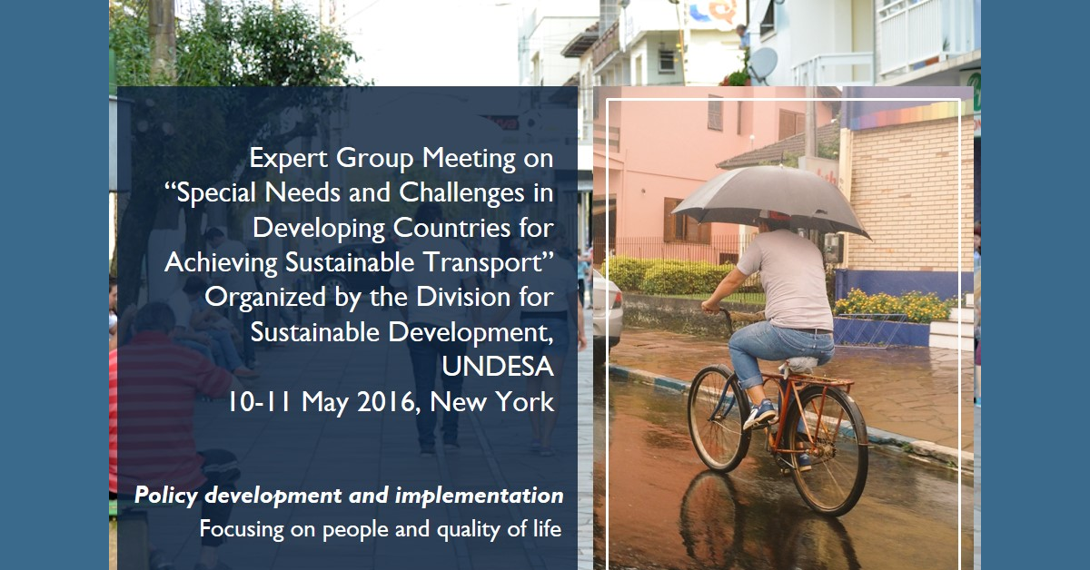 Apresentação sobre Transporte Sustentável na ONU