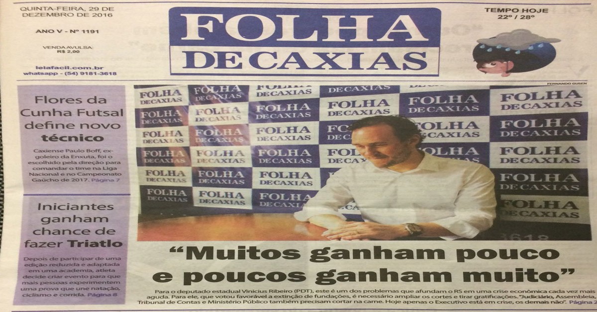 Matéria da Folha de Caxias